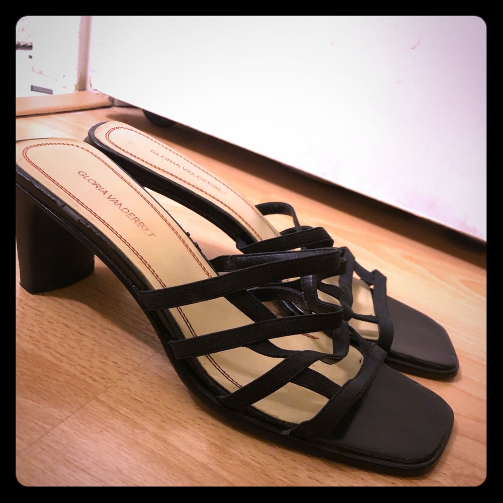 Chic square toe Y2K 90’s slip on mules sandals